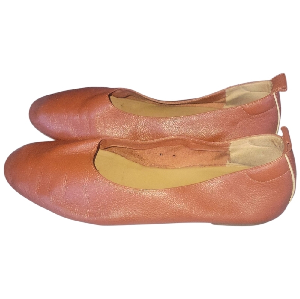 Everlane The Day Italian Leather Round Toes  Brown Women's Ballet Flat Sz 7 1/2 - Picture 3 of 9